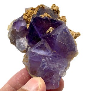 Purple Phantom Fluorite Specimen: Cubic Mineral from Pakistan (142 Gram)