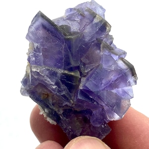 Purple Phantom Fluorite Specimen: Raw Fluorite Crystals, Pakistan (281 Carat