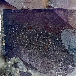 Purple Phantom Fluorite with Calcite: Raw Crystal Specimen, Pakistan, 320 Carat