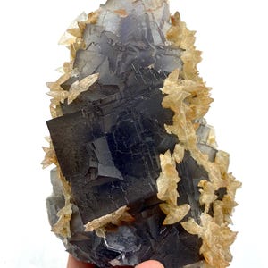 FLUORITE With DOG TOOTH Spar, From Pakistan, Terminated, Calcite Cluster, Fluorite Specimen, Mineral Specimen, Display piece, Damage free