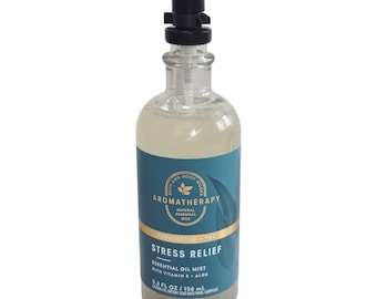 Bath and Body Works Aroma Stress Relief Essential Oil Mist Eucalyptus Tea & One (1) Vintage 80s 90s Random Select Christmas Tree Ornament