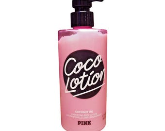 Victoria's Secret Coco Lotion Coconut Oil Hydrating Body Lotion (14 fl oz) & One (1) Vintage 80s 90s Random Select Christmas Tree Ornament