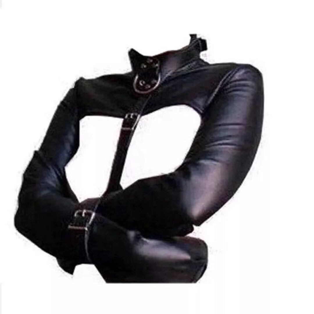 Restraint Jacket Premium Black Leather Straitjacket – High-quality Restraint Jacket for ...