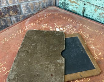 Vintage Slate Chalk Board with Holder
