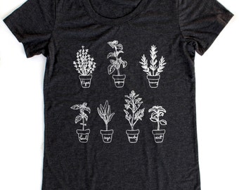 Potted Herbs T-Shirt WOMENS  -  Available in S M L XL and five shirt colors