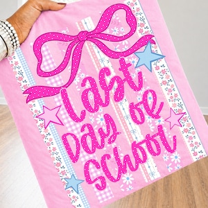 Sista skoldagen png, kokett rosett png, grandmillennial skola png, preppy lärare png, skolavslutnings-png, digital nedladdning