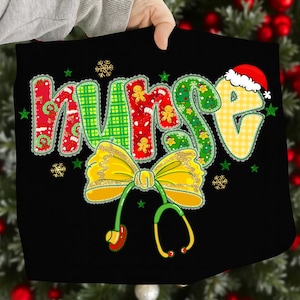 ナース クリスマス PNG、レトロ ナース PNG、メリー クリスマス 昇華、ナースへのギフト、スクール ナース PNG、コケット ナース 昇華、クリスマス リボン