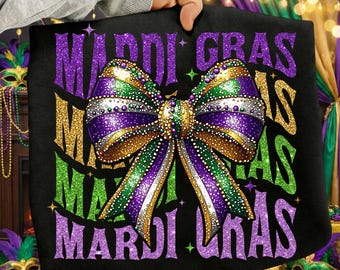 Mardi Gras Coquette Bow PNG, Mardi Gras Png, Fleur De Lis Png, mardi gras vibes Png, Louisiana, digital download
