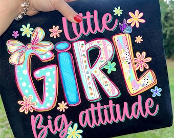 Little Girl Big Attitude Png, Coquette Girl Png, Sassy Girl Png, Coquette Bow Png, Dalmatian Girl Png, Girl Sublimation, Digital Download