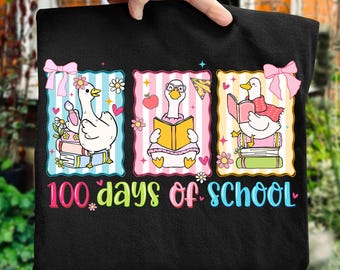 Gans 100 Schultage, Gans Lehrer Png, Lehrerin 100 Schultage, 100 Schultage Kokette Png, [Digitaler Download]