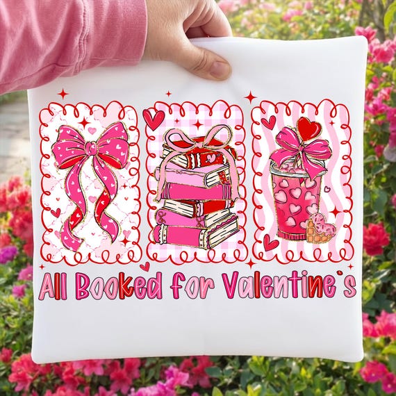 All Booked For Valentines Png, Book Lover Png, Valentines Day PNG, Preppy Valentine Png, Coquette Valentine png, [Digital Download]
