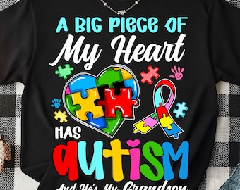 Babcia z autyzmem Png, Kawałek mojego serca ma wnuka z autyzmem Png, Serce z puzzli Png, Świadomość autyzmu Png, Pobieranie cyfrowe