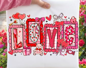 Valentines day png, Love Png, Preppy Valentines Png, Valentine coquette Png, Teddy Bear Png, [Digital Download]