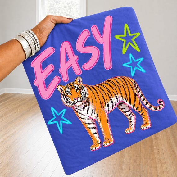 Easy Tiger Png, Brushstroke Tiger Png, Wild Tiger Shirt Png, Retro Tiger Png, Preppy Tiger Sublimation Png, Summer Shirt, Digital Download