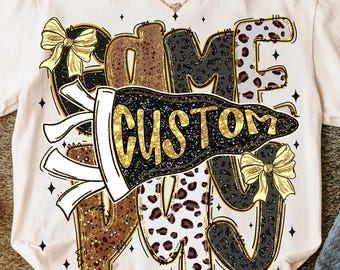 Custom Mascot Team Png, Personalized Game Day Png, Disty Floral Pennant Flag Png, Custom School PNG, Custom Mascot PNG, sublimation designs