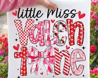 Coquette Little Miss valentine png, valentine png, Valentine coquette Png, Valentines Day PNG, Glitter Valentine Png, [Digital Download]