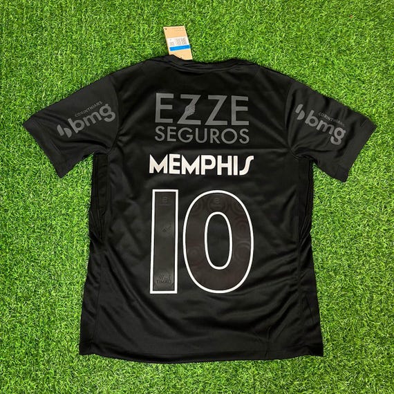 Memphis Depay #10 Corinthians Black Kit Jersey Trikot Maillot