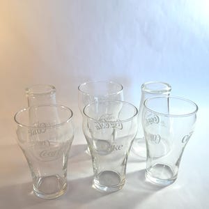 Genießen Sie Coca Cola Coke Bell Top Soda Brunnen Glas Vintage 8er Set
