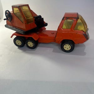 Vintage Tonka Crane Toy Construction Truck, Pressed Steel, 1970s