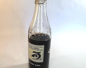 Vintage World's 1st Coca Cola Chattanooga 1899-1974 75-jähriges Jubiläum 10 Unzen Flasche