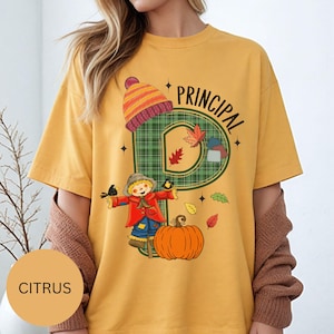 Camiseta de director de escuela, camiseta de otoño para maestros, camiseta de regreso a clases de otoño, camiseta de otoño para maestros, camiseta de otoño para maestros, camiseta de Acción de Gracias para maestros
