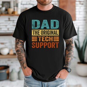 Shirt papa technische ondersteuning, papa leven, shirt grappige papa, cadeau voor nieuwe vaders, Vaderdagshirt, shirt voor papa, T-shirt papa, T-shirt vader, comfortkleuren T-shirt