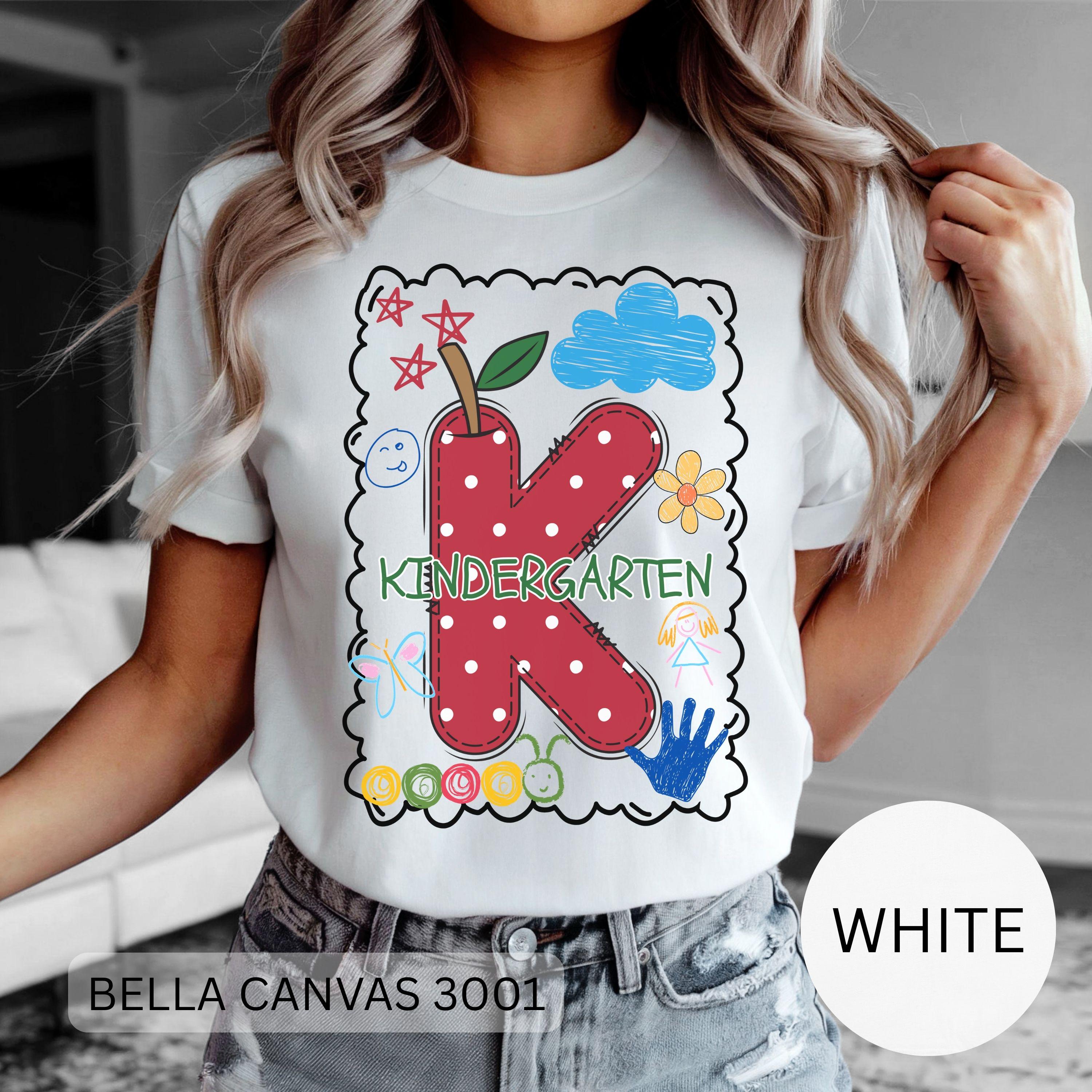 Kindergarten Teacher Shirt, Teacher Gift Shirt, Colorful Teacher Tee, Elementary Teacher T-shirt, Cute Teacher Shirt, Back to School Shirt