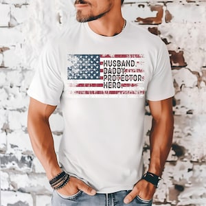 Shirt vader Amerikaanse vlag, vader leven, shirt stiefvader, cadeau voor nieuwe vaders, vaderdagshirt, shirt voor vader, T-shirt vader, troostkleuren