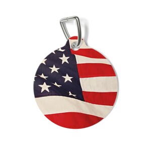 Custom Dog Tags - Personalized Pet ID Tags with Personality - American Flag Design