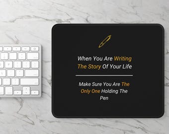 Uplifting Success Mindset Quotes Ergonomic PC Gaming Mouse Pad