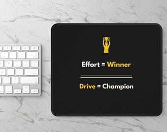 Determination And Drive Success Mindset Gaming Mouse Pad With Quotes