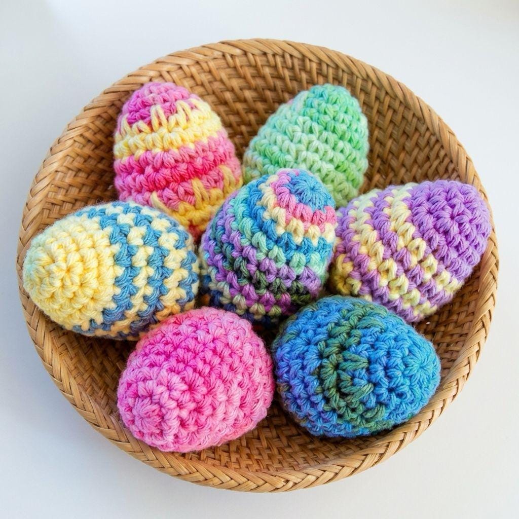 Crochet Easter Egg Pattern, Amigurumi Beginner PDF, Spring Decor ...