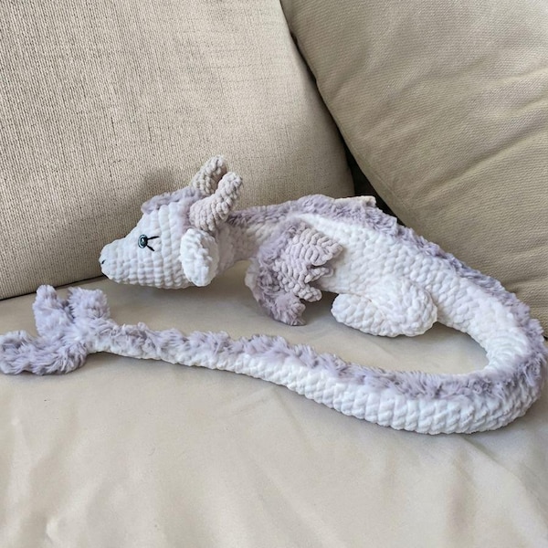 Crochet Dragon Plush Pattern, Amigurumi Toy, Fantasy Creature, Beginner Friendly (PDF)