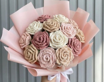 Crochet Flower Bouquet Pattern PDF | Easy Amigurumi Roses (Digital Download)