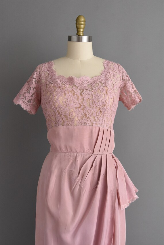 vintage 1950s dress | Gorgeous Mauve Cocktail Par… - image 3