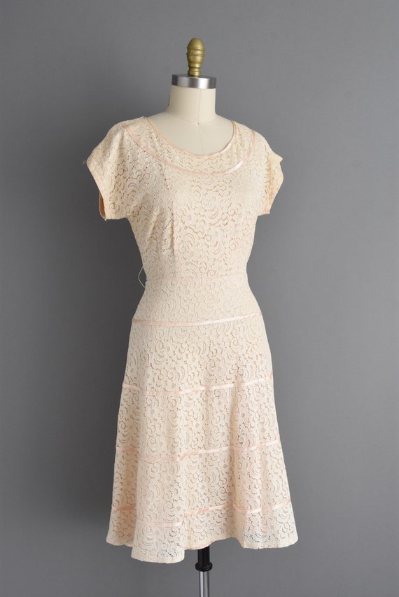 1950s vintage dress | Beautiful Ivory Cotton Lace… - image 6