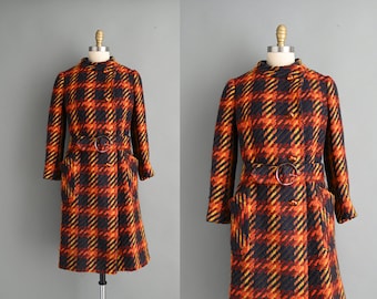 vintage 1960s Coat | Tissus Haute Couture Wurmser Paris Coat | Small