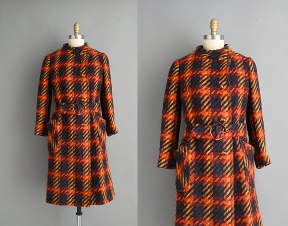 vintage 1960s Coat | Tissus Haute Couture Wurmser Paris Coat | Small