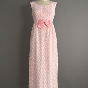 vintage 1960s Pink Embroidered Dress Size Small image 2