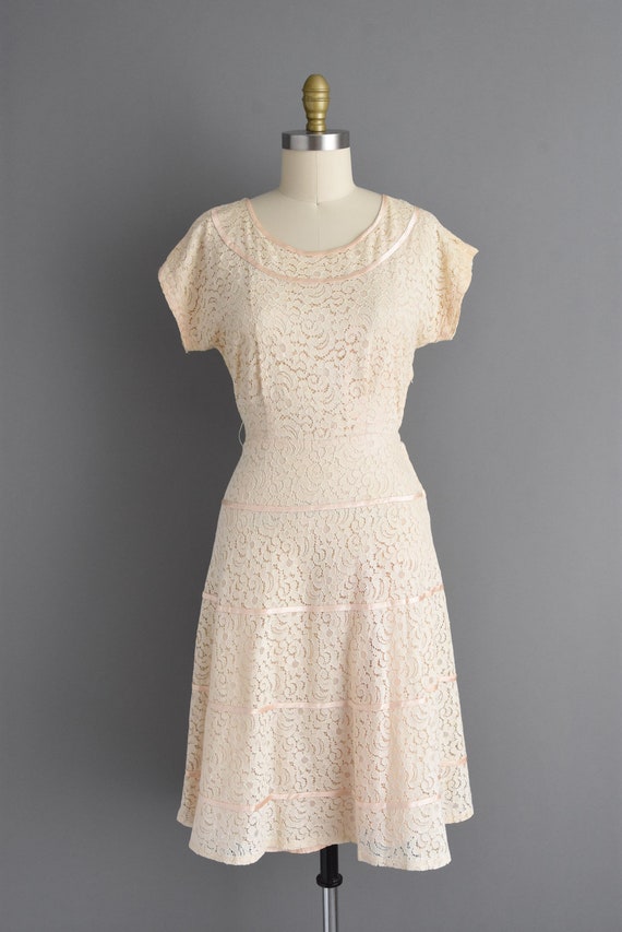 1950s vintage dress | Beautiful Ivory Cotton Lace… - image 2