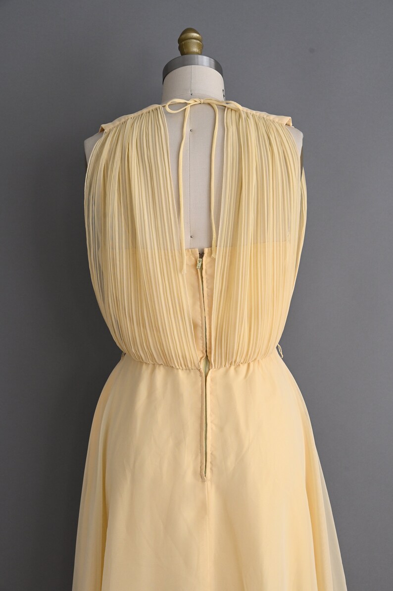 vintage 1960s Dress Vintage Fluttery Chiffon Buttery Spring Dress Small image 9