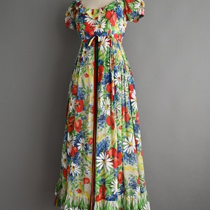 vintage 1960s Dress Vintage Emma Domb Puff Sleeve Floral Spring Dress small image 7