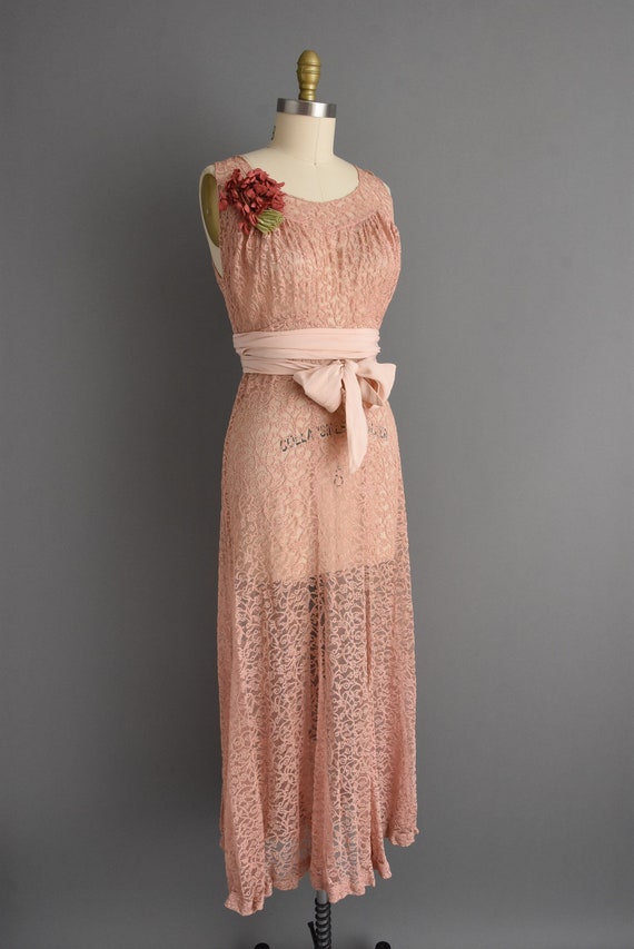 1930s vintage dress | Gorgeous Mauve French Lace … - image 6