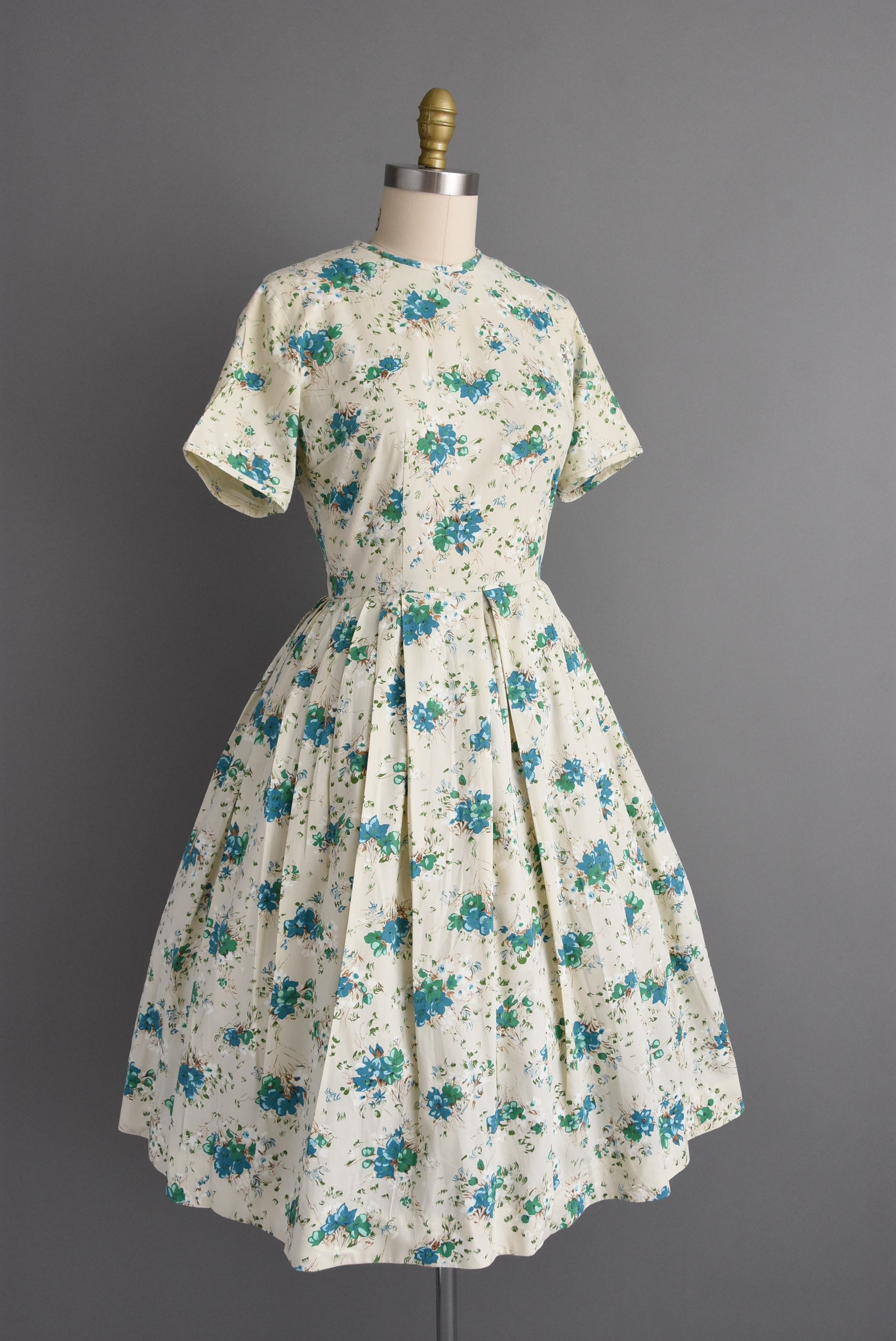 Floral 1940's Vintage Retro Lightweight Cotton Tea Dress 5 Colours New 8-20 