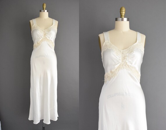 40s lingerie slip | Small Medium | Liquid satin fr