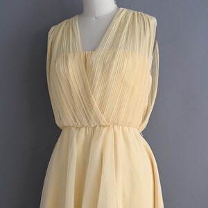 vintage 1960s Dress Vintage Fluttery Chiffon Buttery Spring Dress Small image 8