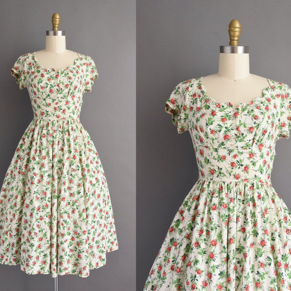 Vintage 1940s Pinafore Dress by Vicky Vaughn NWT | XS/S