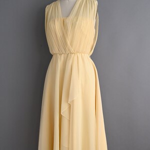 vintage 1960s Dress Vintage Fluttery Chiffon Buttery Spring Dress Small image 6