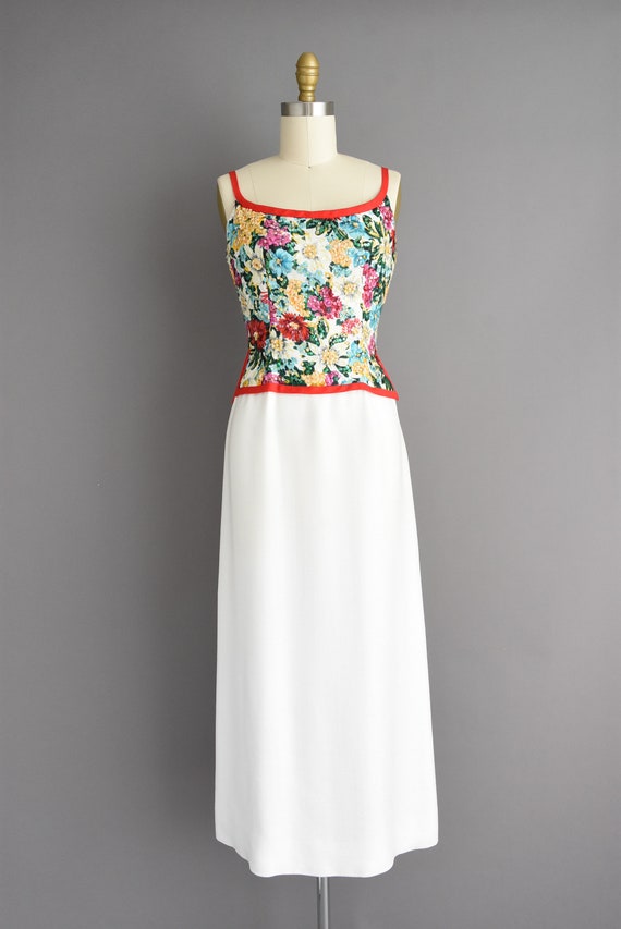 50s dress | Pat Sandler gorgeous floral bridesmai… - image 2