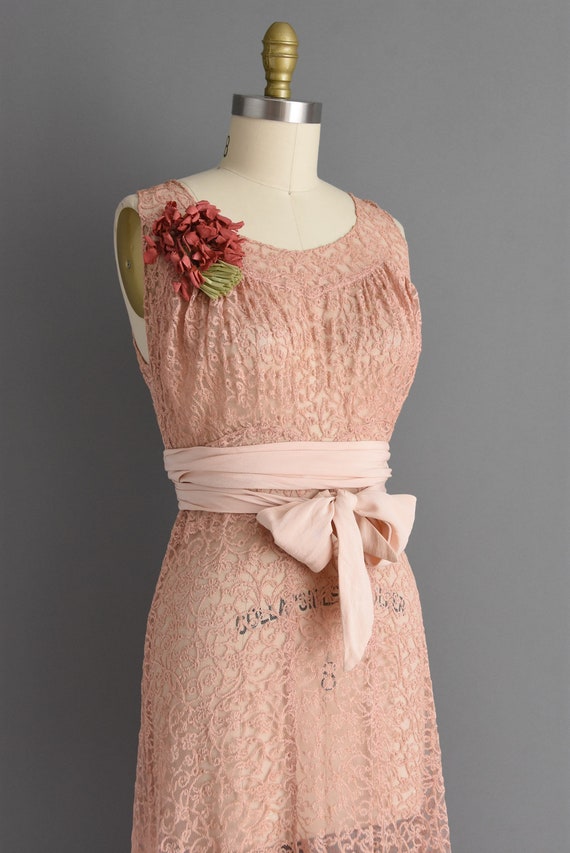 1930s vintage dress | Gorgeous Mauve French Lace … - image 5